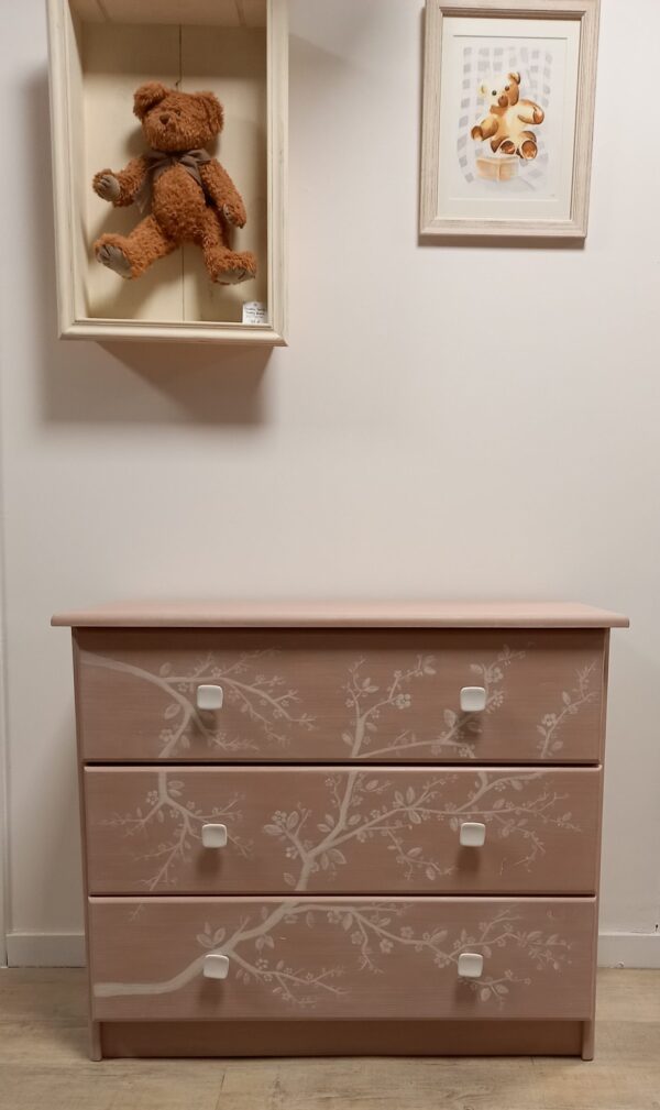 Commode rose motifs "Fleurs" – Image 2