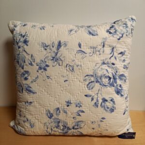 Coussin Quilt bleu/blanc 50x50cm