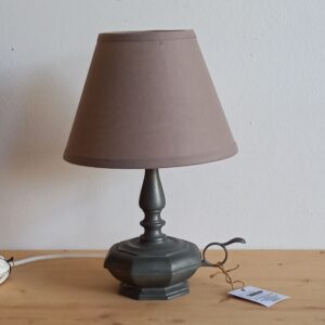 Lampe petit bougeoir étain